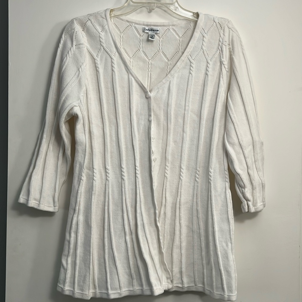 Croft and barrow white cardigan